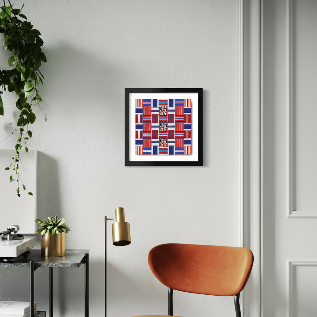 Weave of Honour ribbon display as wall art